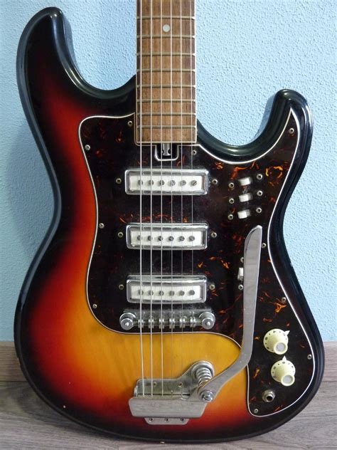 Lots of vintage patina on this one. . Teisco guitar